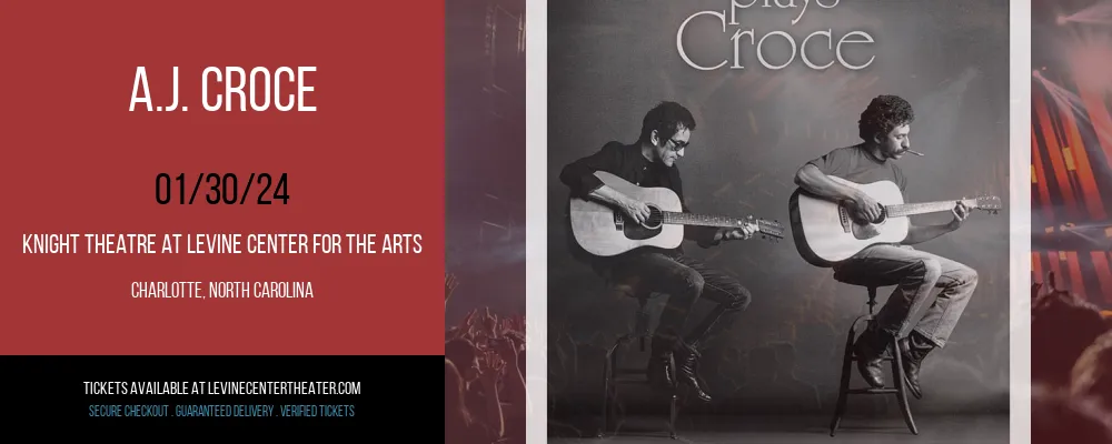 A.J. Croce at Knight Theatre at Levine Center for the Arts